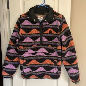 Like new Billabong Sherpa/ fleece pullover top/ jacket/sweatshirt